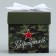 Gift folding box, packaging, “February 23”, 10 x 10 x 10 cm