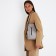 Women's backpack made of artificial leather with lightning, 4 pockets, gray color