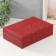 Casket to the leatherette for jewelry "Red" combined 26.7x18.5x7.5 cm