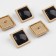 A set of metal buttons on the leg, 20 × 20 mm, 5 pcs, black color