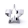 A set of forms for cutting the cookies of the “rose petals”, 4 pcs, chrome -colored color