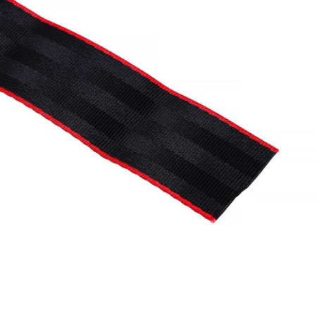 Nylon tape, belt 4.8 cm × 5 m, black with red edging-2