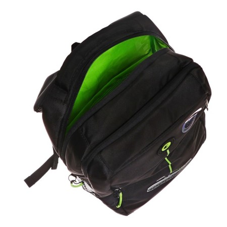 School backpack, 39 x 26 x 19 cm, Grizzly, ergonomic back, laptop department, black-11