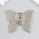 Handle for the casket metal "Butterfly" silver 5.2x6.3 cm