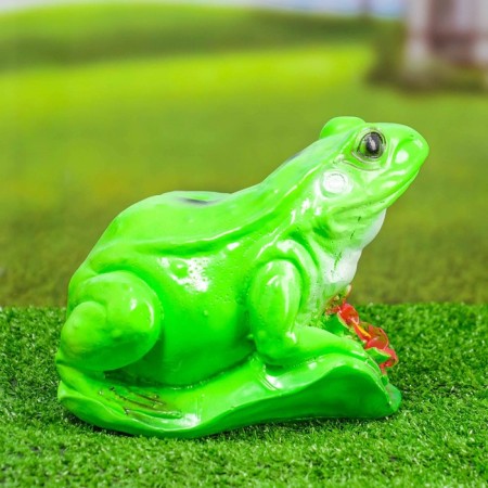 Garden figure "Frog with lotus" Malaya 18x18cm-2