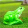 Garden figure "Frog with lotus" Malaya 18x18cm