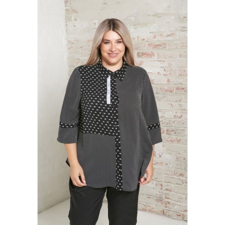 Female shirt, size 54, black color-2