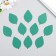 Foamiran's blank "Pilchet leaf", 5x3 cm, 10pcs set, dark green