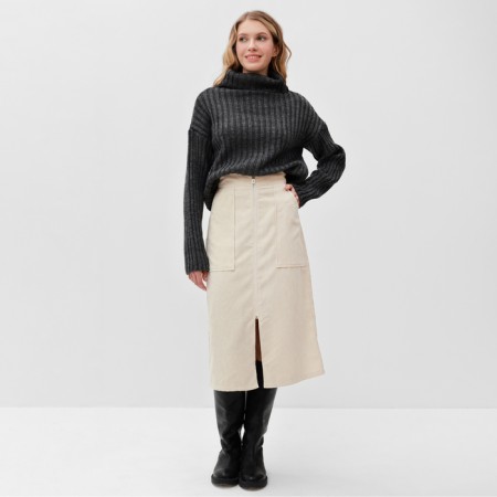 Women's skirt Minaku: Velvet Collection Milk color, river 44-5