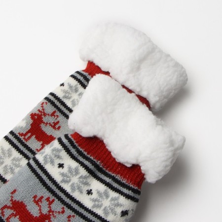 Women's socks with fur, beige color, size 36-40-1