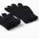 Women's gloves minku, black color, 21 cm