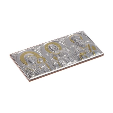 Icon in the car for silver, tripty, plastic, metal, 8 x 3.5 cm-1