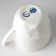 Ceramic mug "marble", white-blue, 350 ml, white color