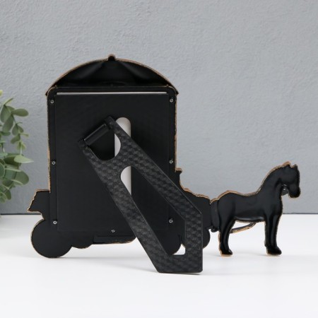 Photo frame plastic 10x15 cm "Wagon with a horse" Bronze 25.8x2.5x19.8 cm-2