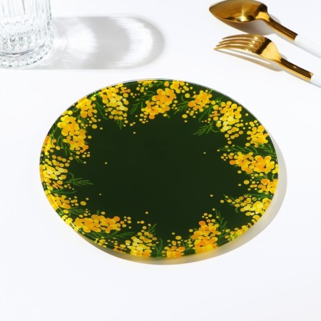 The plate round "Tender Mimosa", 20 cm-1