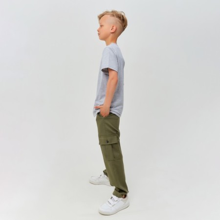 Pants for the boy Minaku: Casual Collection Khaki Color, height 128-1