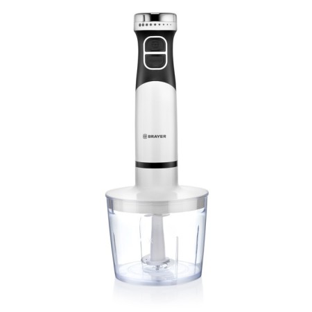 Submarine blender Brayer 1242br, 800 watts, stainless blades, 2 speeds, 2 nozzles, white-2