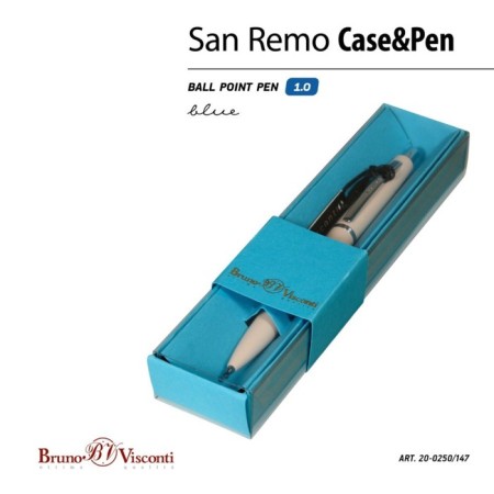 Automatic ball handle, 1.0 mm, BrunovisConti San Remo, blue rod, powder metal case Soft Touch, in case-4