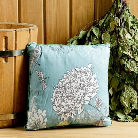 A pillow from Caucasian herbs based on oak and eucalyptus leaves, mix, 27 × 27 cm-3