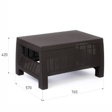 Roadtan table, 76.5x57x42 cm, mokko color