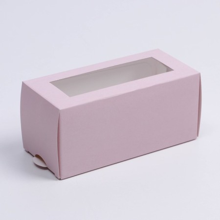 Box for Makarun, confectionery packaging, "pink", 5.5 x 12 x 5.5 cm