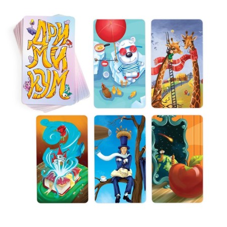Board game for asociation and imagination "Drimikum Kids", 64 cards, 7+-1