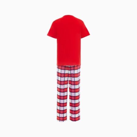 Pajama New Year's male KAFTAN "Bear", red color, size 52-9