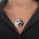 Kulons "Demetrons" day and night, black and white color in silver, 45 cm