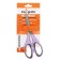 Chancellery scissors 17 cm, with plastic handles and rubber inserts, mix