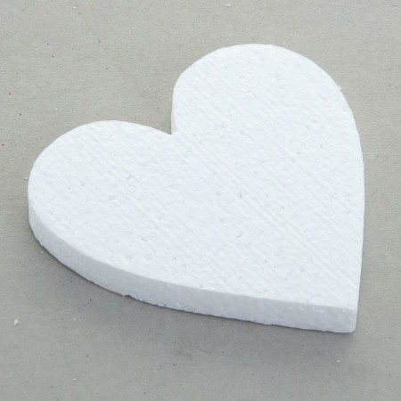 Foam blank "Flat heart", 10 x 1 cm