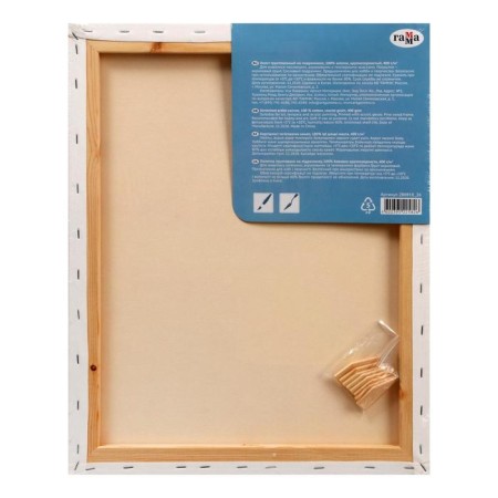 Canvas on the subframe, cotton 100%, acrylic soil, 2 x 40 x 50 cm, 400 g/m2, large grain, gamut "Studio"-1