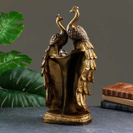 Figure "Firebird" double, black gold, 25x13x51cm-3