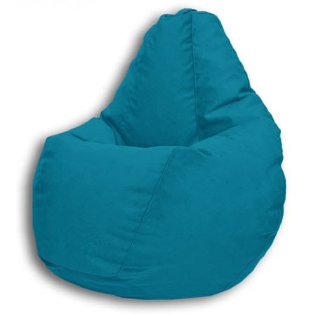 Mear-bag “Pear” Positive Lovely, size XL, diameter 95 cm, height 125 cm, velor, sea wave color-1