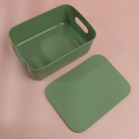 Organizer for storing cosmetic supplies, with a lid, 24 × 16.5 × 9.2 cm, color mix-6
