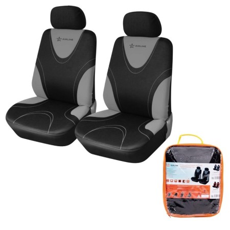Covers for seats universal RS-1, on the front seats, polyester, black/gray