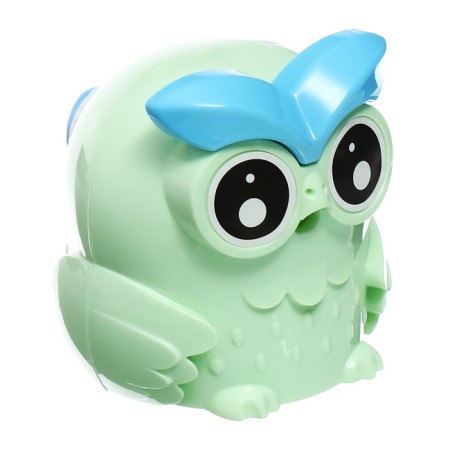 Mechanical sharpener with a container of an owl light green-3