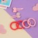Hair set "Lily" (4 elastic bands 4 cm, 2 invisibility 5 cm) bows, pink