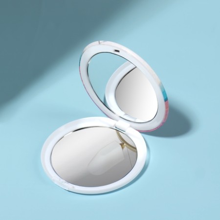 Mirror folding "beach", D 7.5 cm, with an increase, MIX drawing-3