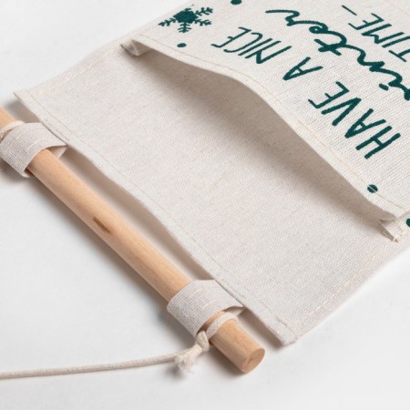 Pocket Textile Ethel "Winter Time" 2 departments, 41x20 cm-5