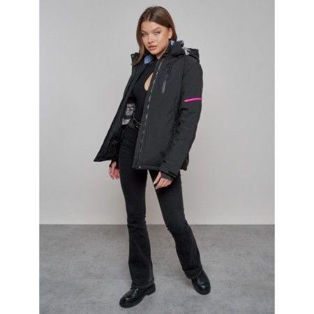 Ski jacket female, size 46, black color-18