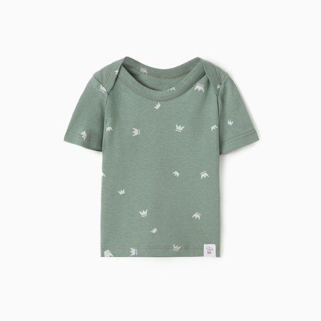 Children's Minaku T-shirt, olive color, height 68-74cm