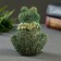 Figure "Frog from flowers" green with gilding, 12x9x8cm,
