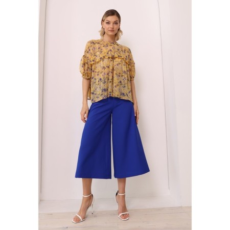 Blouse with ruffles, size 48-1