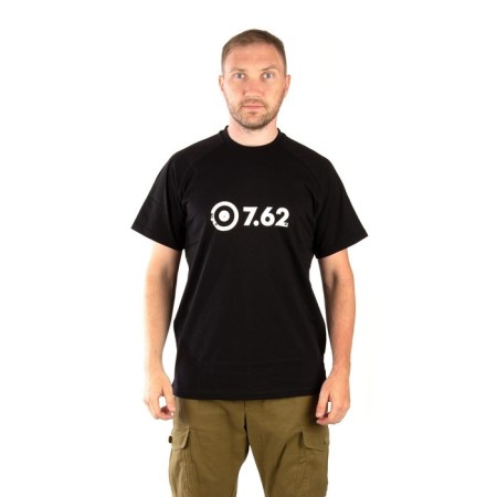 T-shirt 7.62 LOGO, cotton, black, rr XS-1