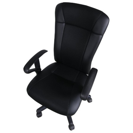 Brabix chair "Optima MG-370", with armrests, eco-leather/fabric, black-3