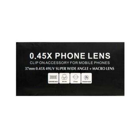 A wide-angle macro lenses for a phone 2 in 1, 0.45x, 37 mm, black-13