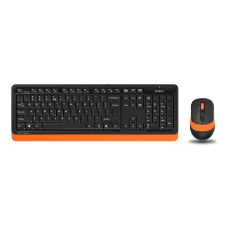 Keyboard + Mouse A4Tech FSTYLER FG1010 CLAV: Black/Orange Mouse: Black/Orange USB Besp 10046