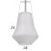 Lamp Bayerlux 1653/1wt E27 40W white 25x26x40-135 cm