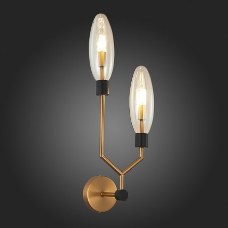 Sconces st. SL1174.301.02. Desima. 2x5 watts, G9, 4000K, 19.4x53.6 cm, brass color-2