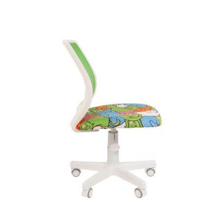Children's chair "Chairman Kids" 112 fabric "cats", white plastic-1